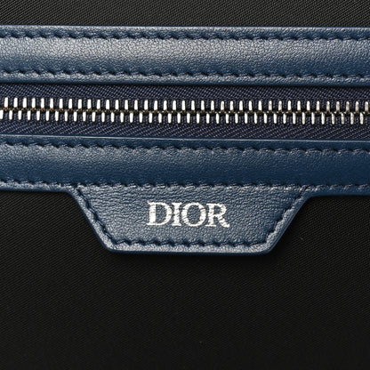 Christian Dior Calfskin Perforated Oblique Galaxy Marsupio World Tour Pelle Sling Navy Blue 6 of 10