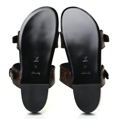 Louis Vuitton Monogram Bom Dia Mule Sandals 39 Black 5 of 14