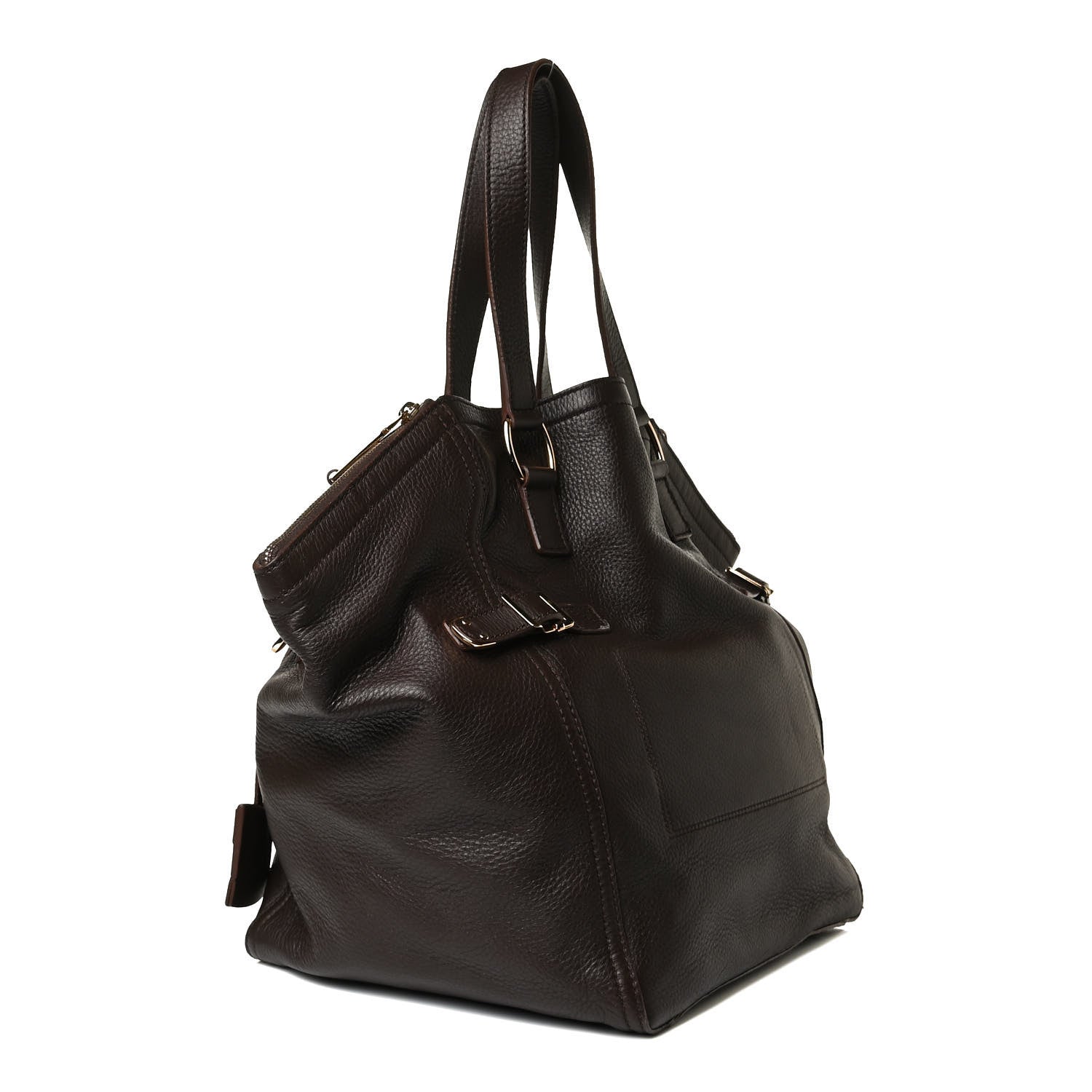 Saint Laurent Calfskin XL Downtown Tote Brown 2 of 19