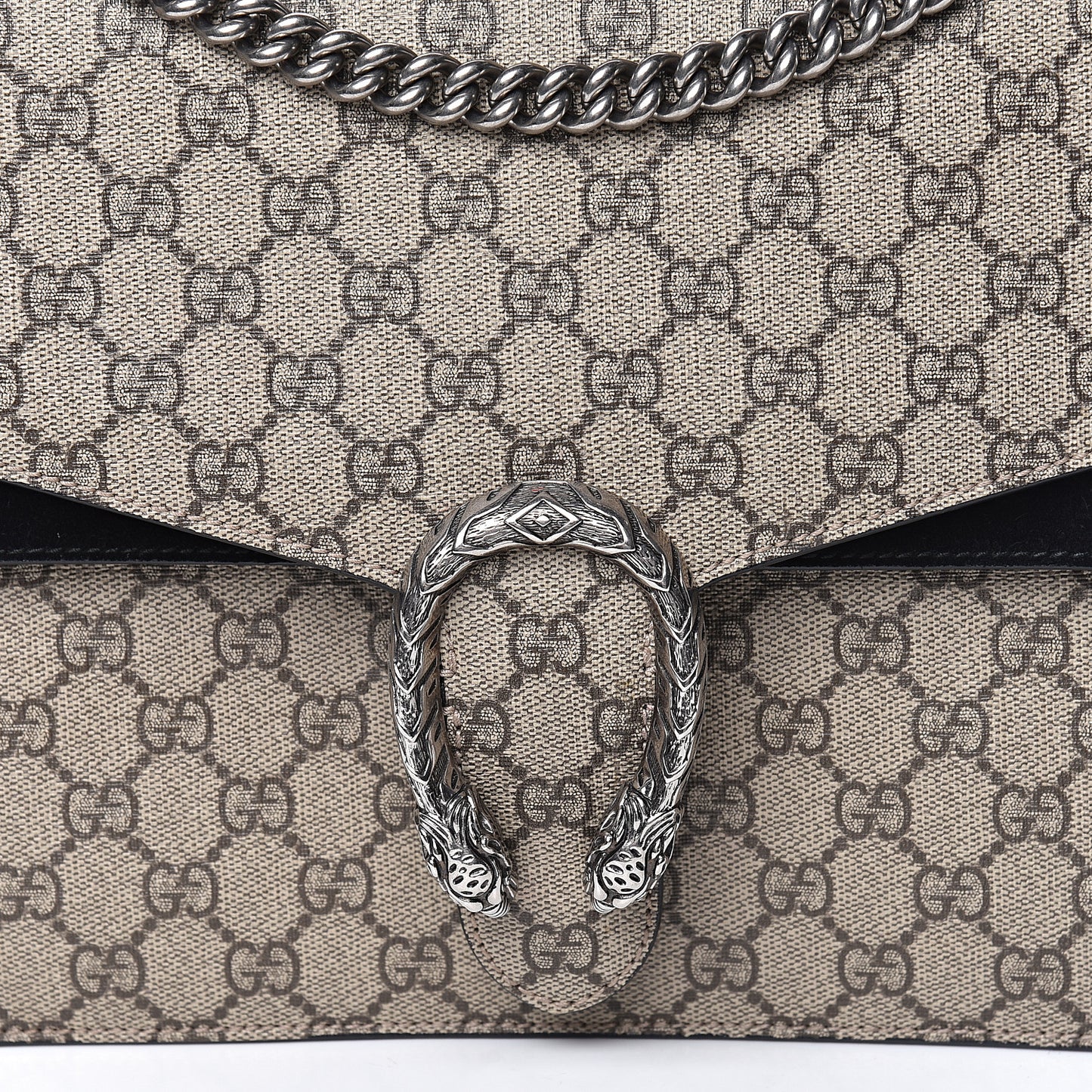 GG Supreme Monogram Medium Dionysus Shoulder Bag Black