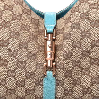 Gucci Monogram Calfskin Large Bardot Shoulder Bag Turquoise 10 of 10