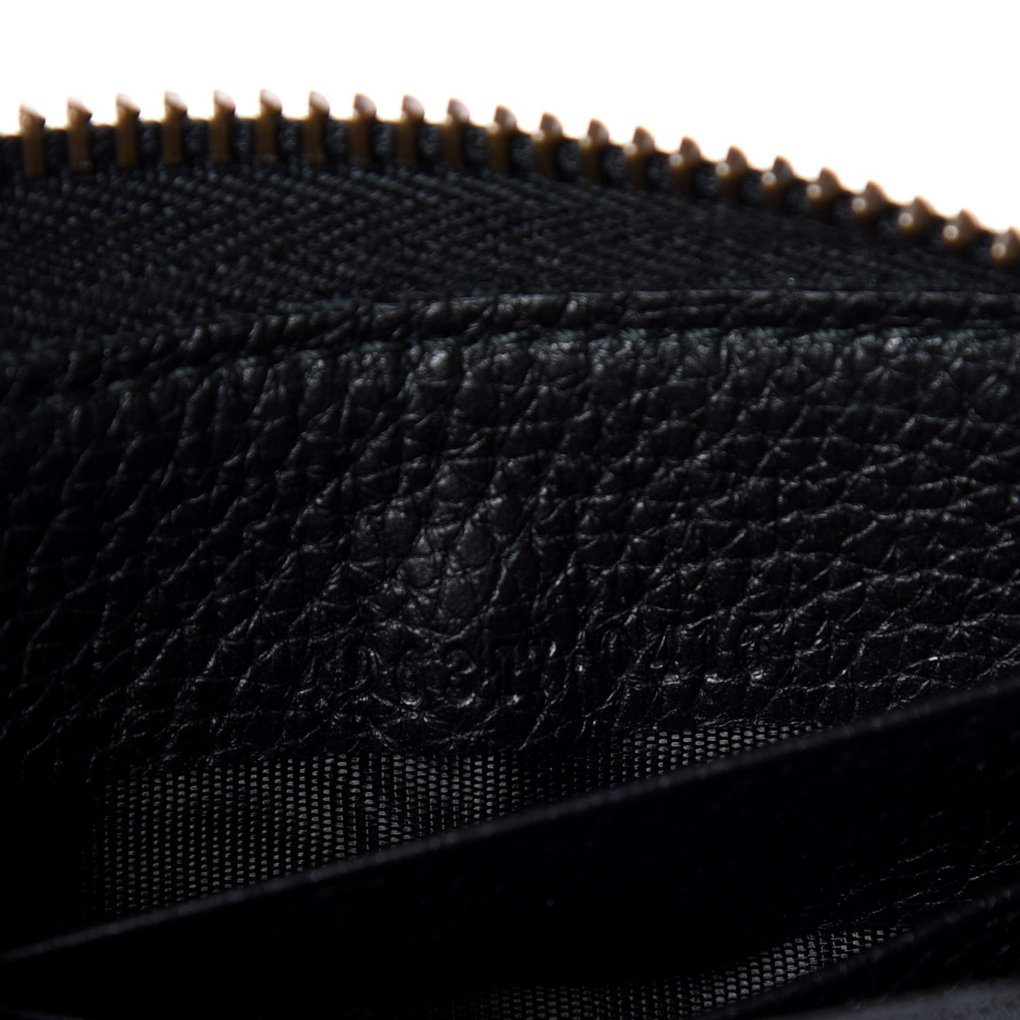 Calfskin Logo Zip Around Wallet Black