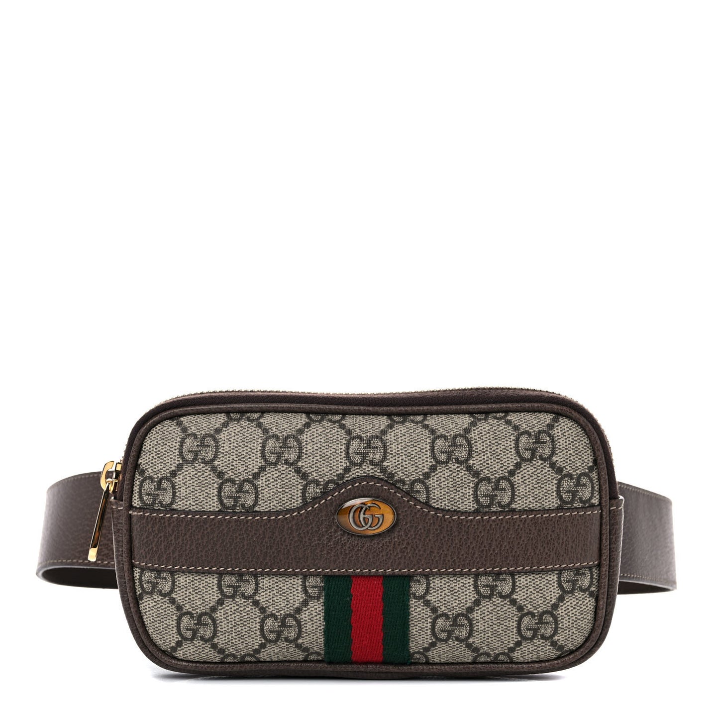 GG Supreme Monogram Ophidia Belted iPhone Case 75 30 Dark Brown