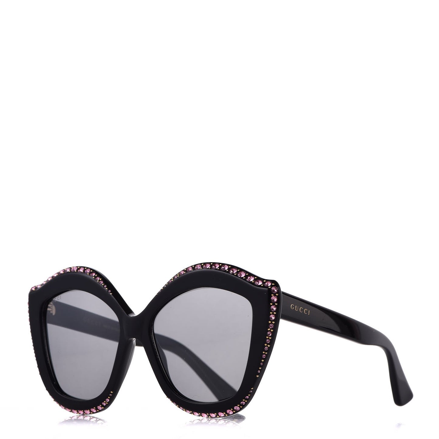 Crystal Cat Eye GG0118S Sunglasses Black