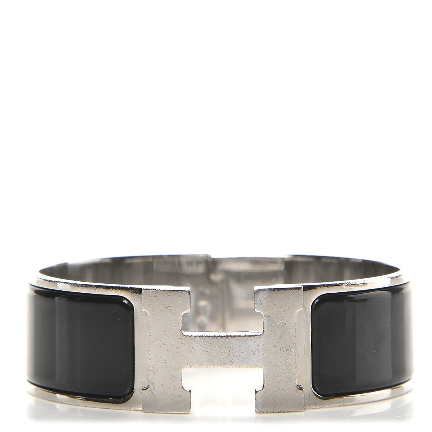 Enamel Wide Clic Clac H Bracelet PM Black