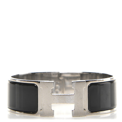Hermes Enamel Wide Clic Clac H Bracelet PM Black 1 of 4