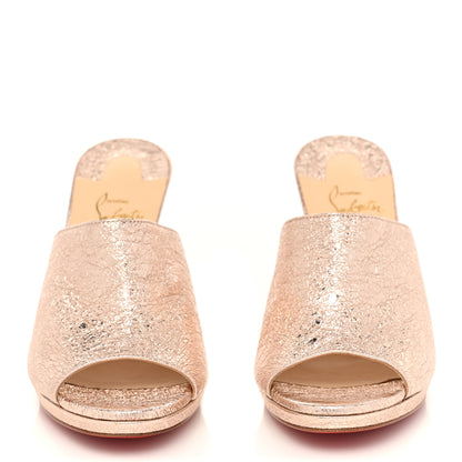Christian Louboutin Specchio Vintage Pigamule 100 Slide Sandals 39 Rose Gold 2 of 10