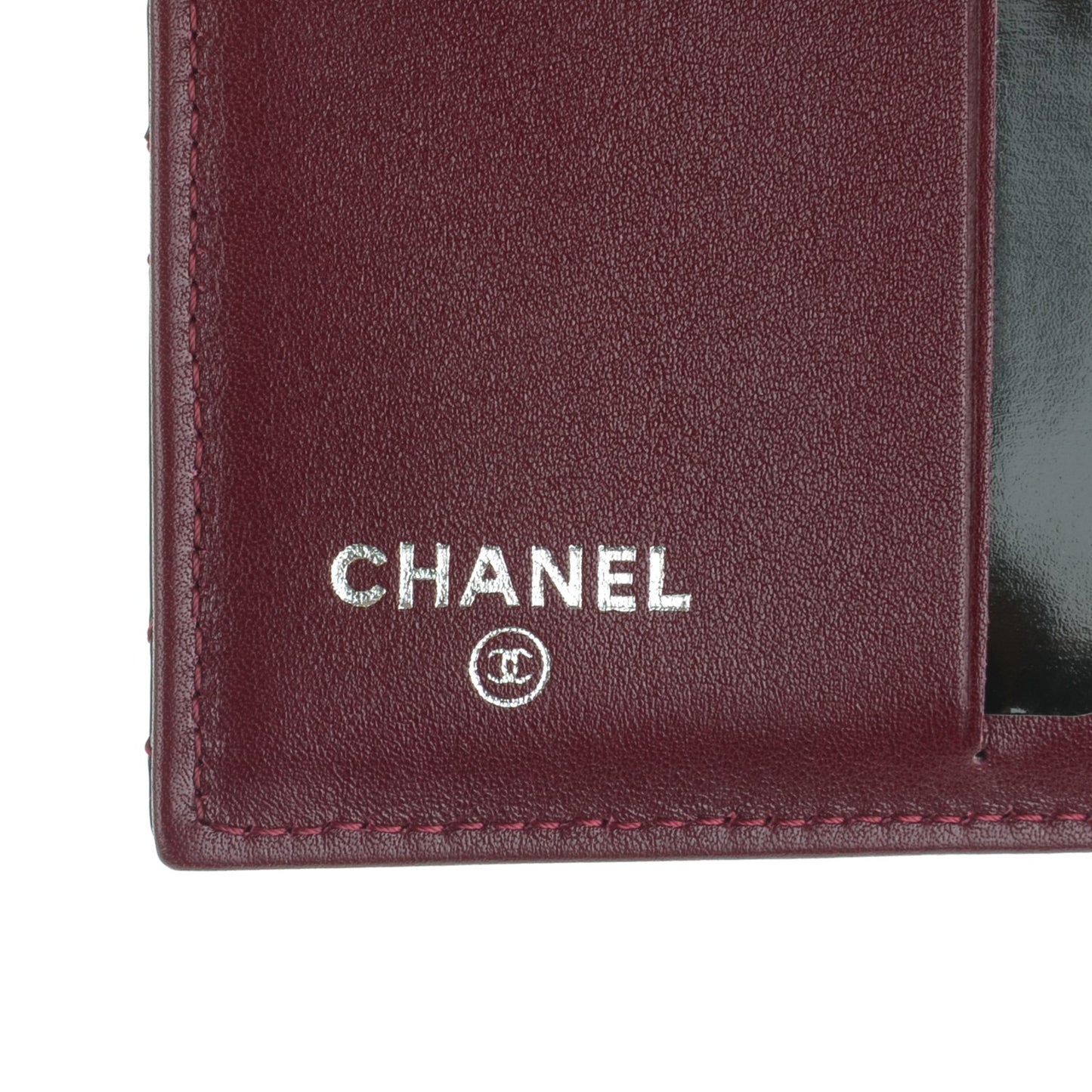 Patent Brilliant Compact Wallet Burgundy