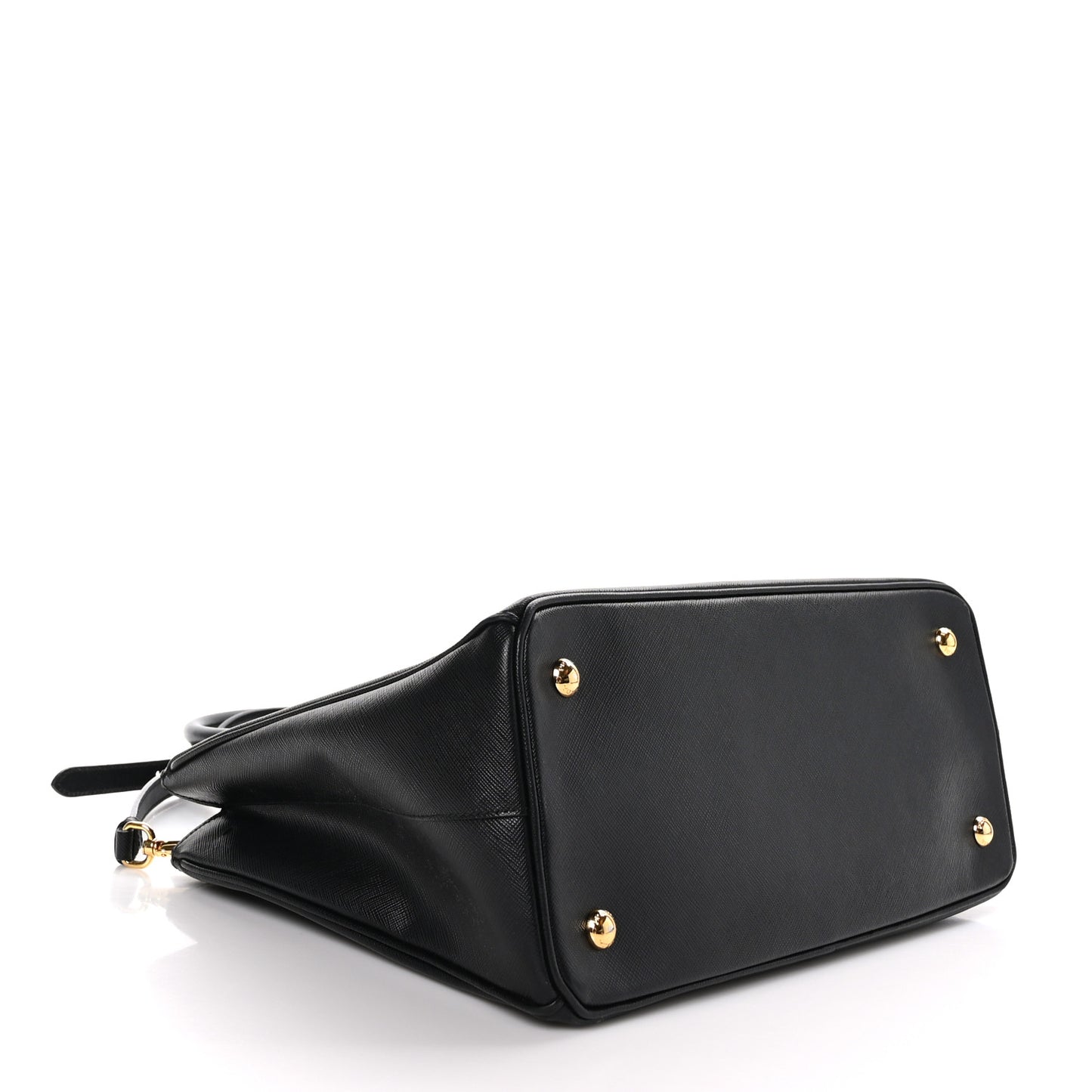 Saffiano Medium Galleria Double Zip Tote Black