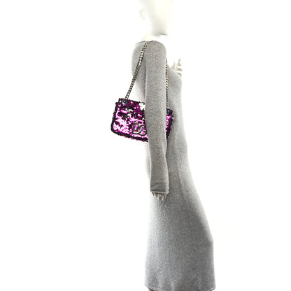 Dolce & Gabbana Sequin DG 3.5 Shoulder Bag Fuxia Argento 2 of 9