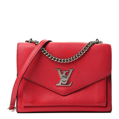 Louis Vuitton Soft Calfskin Mylockme Chain Bag BB Rubis 1 of 4