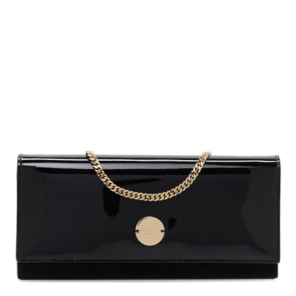 Jimmy Choo Patent Suede Fie Clutch Black 1 of 9