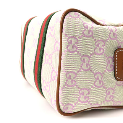 Gucci GG Supreme Web Mini GG Top Handle Bag Green Pink 10 of 10