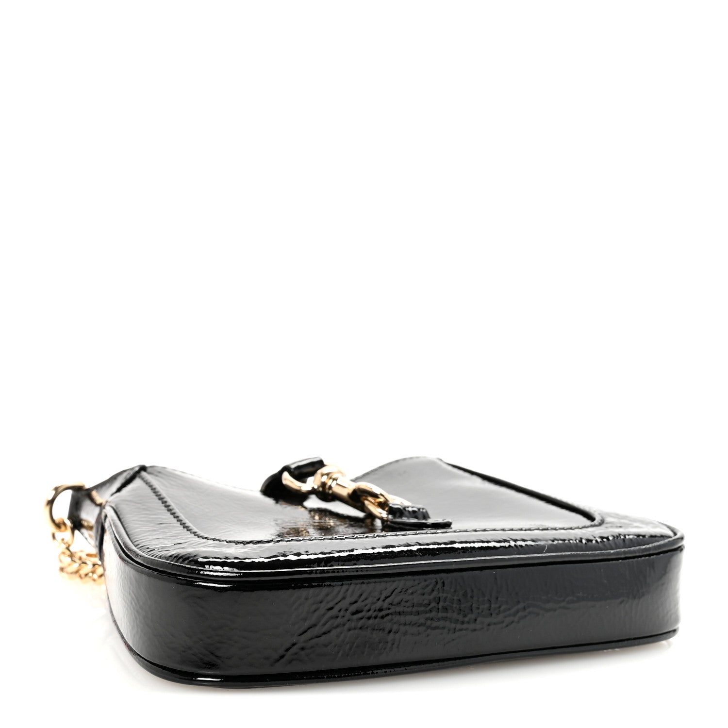 Gucci Crinkled Patent Mini Jackie Notte Bag Black 4 of 10