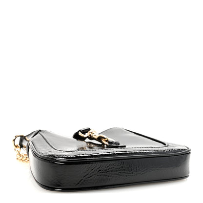 Gucci Crinkled Patent Mini Jackie Notte Bag Black 4 of 10