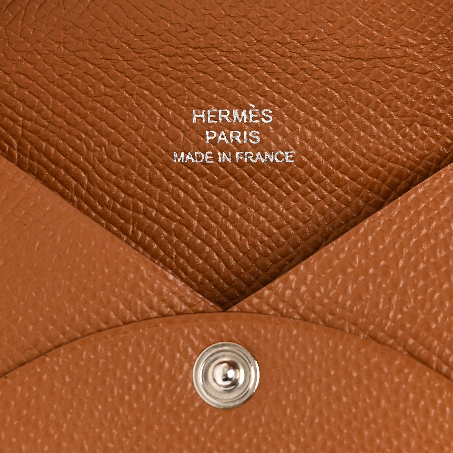 Hermes Epsom Calvi Card Case Gold 6 of 7
