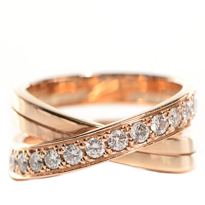 Cartier 18K Pink Gold Diamond Paris Nouvelle Vague Ring 51 5.75 1 of 6