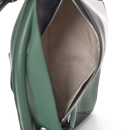 Loewe Calfskin Small Puzzle Bag Forest Green White Black 5 of 8