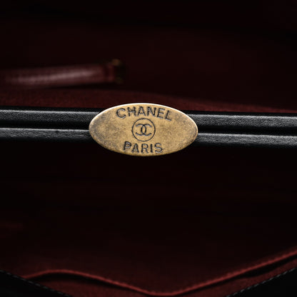 Chanel Aged Calfskin Large Just Mademoiselle Bowling Bag Black 6 of 8