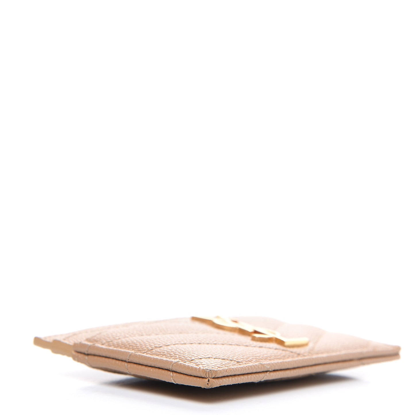 Grain De Poudre Matelasse Chevron Monogram Credit Card Case Cork