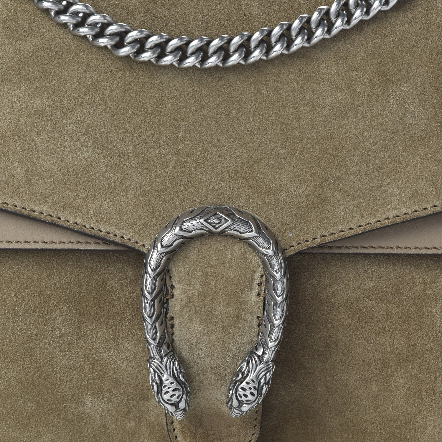 Gucci Suede Medium Dionysus Shoulder Bag Taupe 10 of 11
