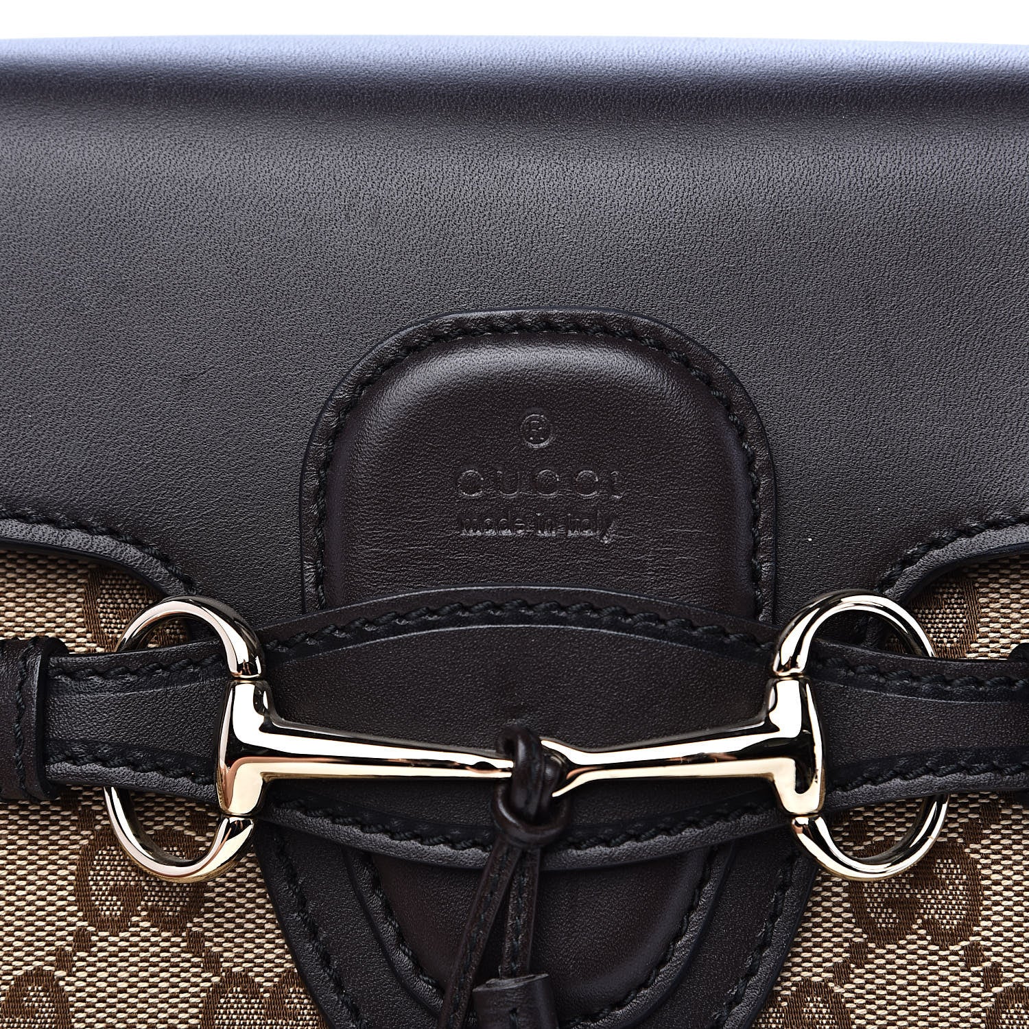 Gucci Monogram Margaux Calfskin Medium Emily Chain Shoulder Bag Beige Ebony Cocoa 11 of 13