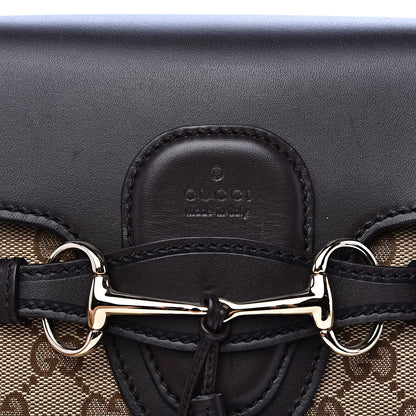 Gucci Monogram Margaux Calfskin Medium Emily Chain Shoulder Bag Beige Ebony Cocoa 11 of 13