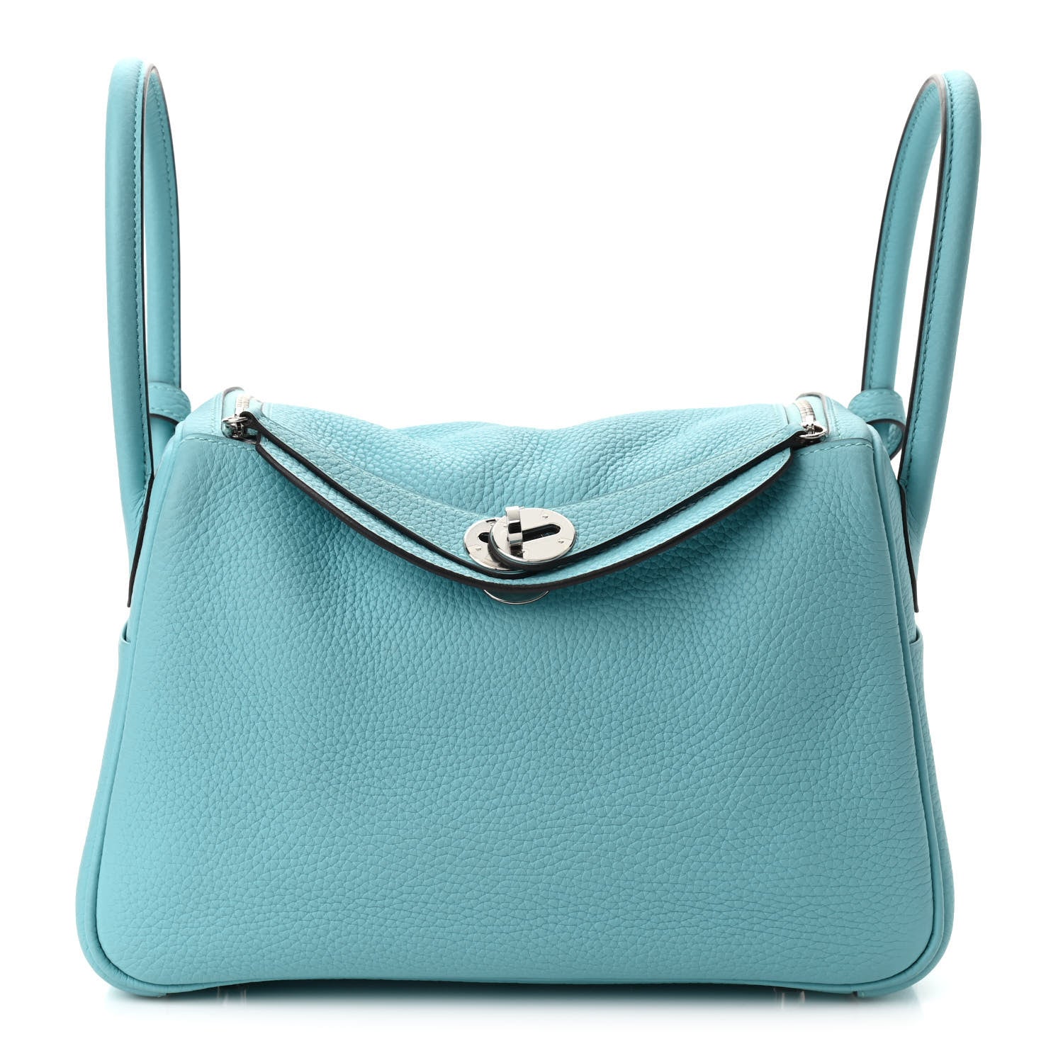 Hermes Taurillon Clemence Lindy 26 Bleu Atoll 1 of 12