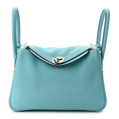 Hermes Taurillon Clemence Lindy 26 Bleu Atoll 1 of 12