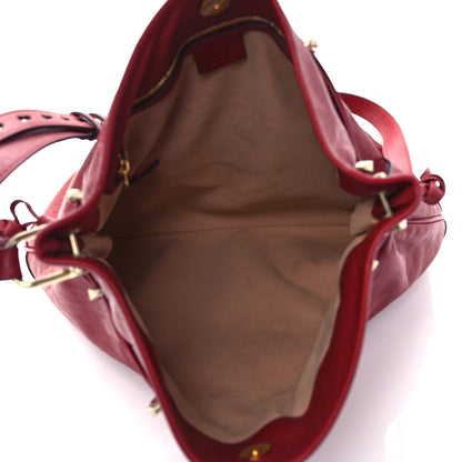 Gucci Sakai Be Green Calfskin Horsebit 1955 Cinch Top Messenger Bag New Cherry Red 5 of 11