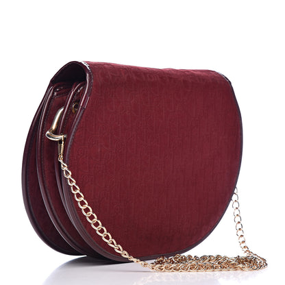 Christian Dior Monogram Round Chain Crossbody Red 3 of 14