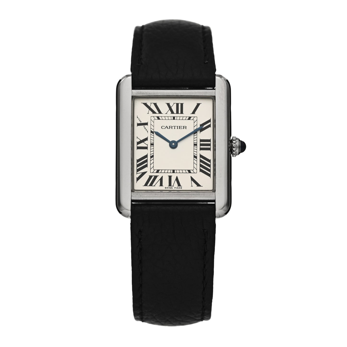 Stainless Steel Calfskin 24mm Tank Solo Quartz Watch