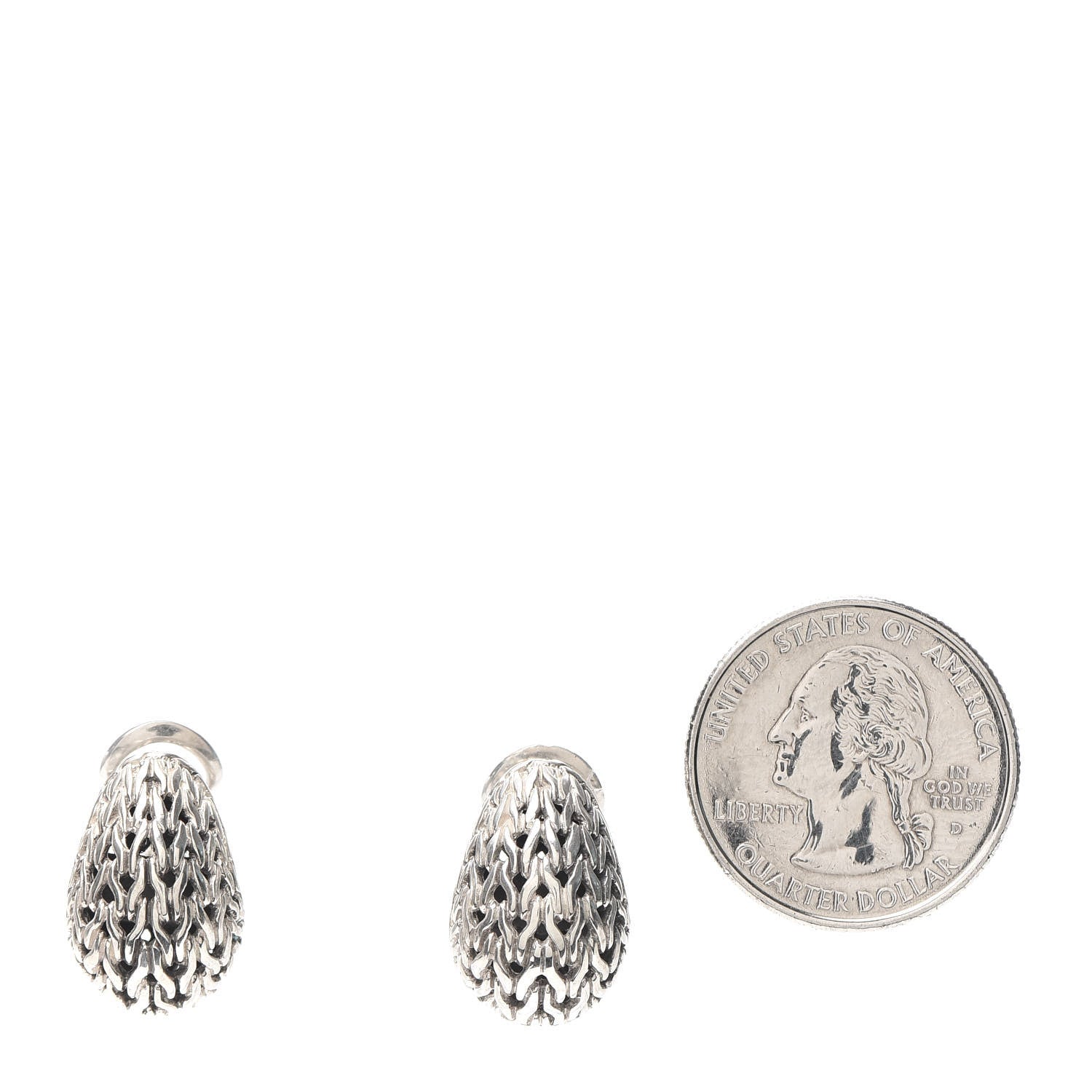 John Hardy Sterling Silver Classic Chain Buddha Belly Earrings 2 of 5