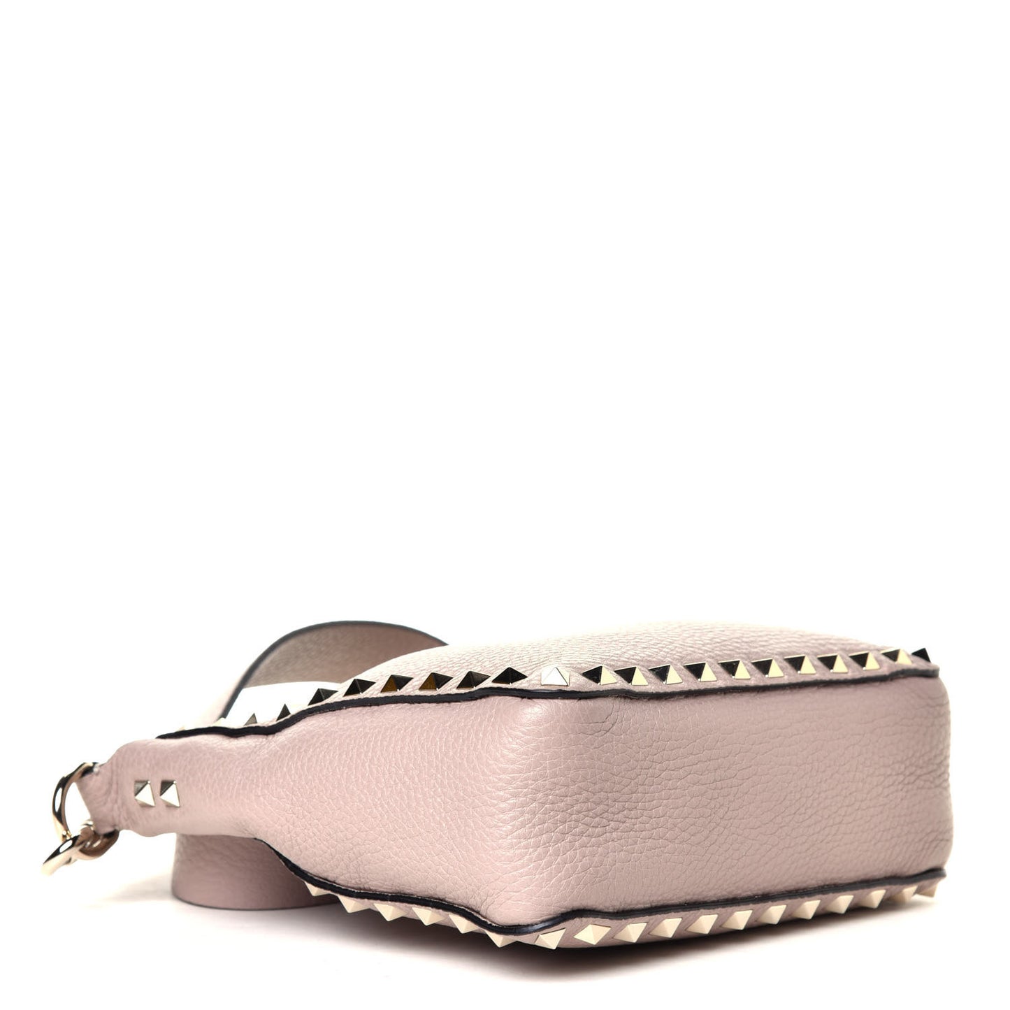 Pebbled Calfskin Mini Rockstud Flip-Lock Messenger Bag Poudre