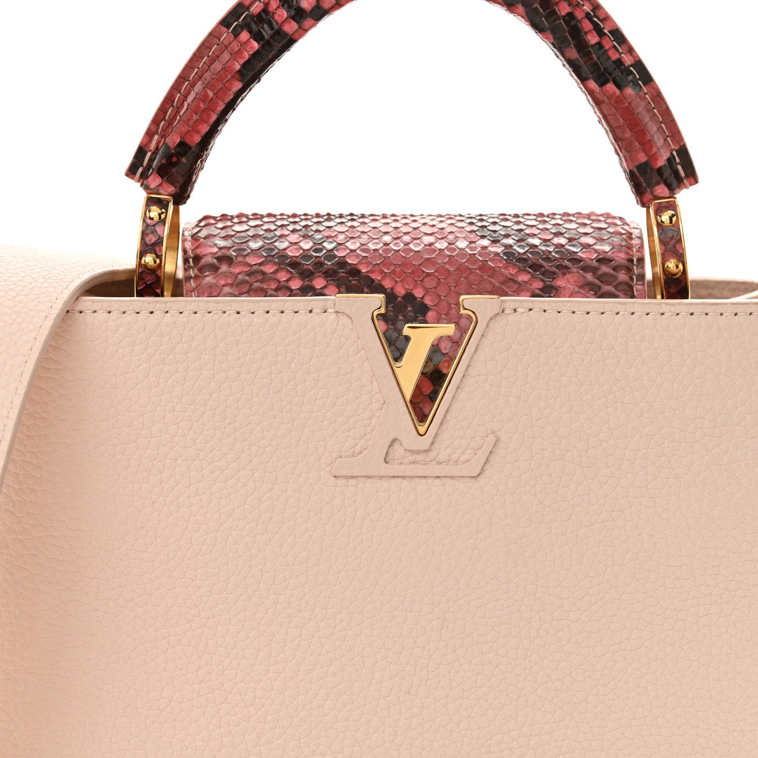 Louis Vuitton Taurillon Snakeskin Capucines BB Pink 8 of 12