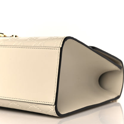 Gucci Guccissima Medium Padlock Shoulder Bag Mystic White 9 of 10
