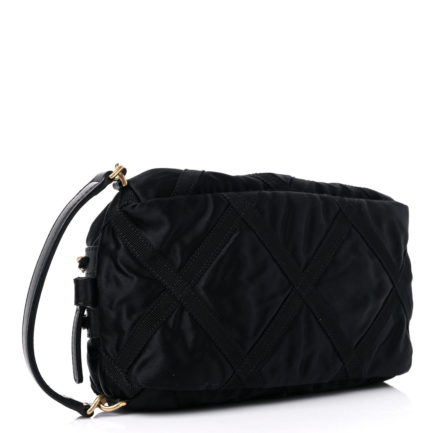 Nylon Grosgrain Lifestyle Pouch With Sleep Mask Black