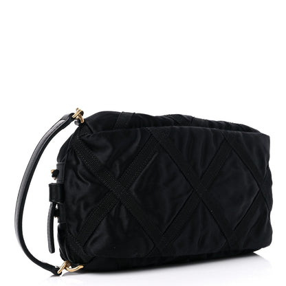 Chanel Nylon Grosgrain Lifestyle Pouch With Sleep Mask Black 8 of 12