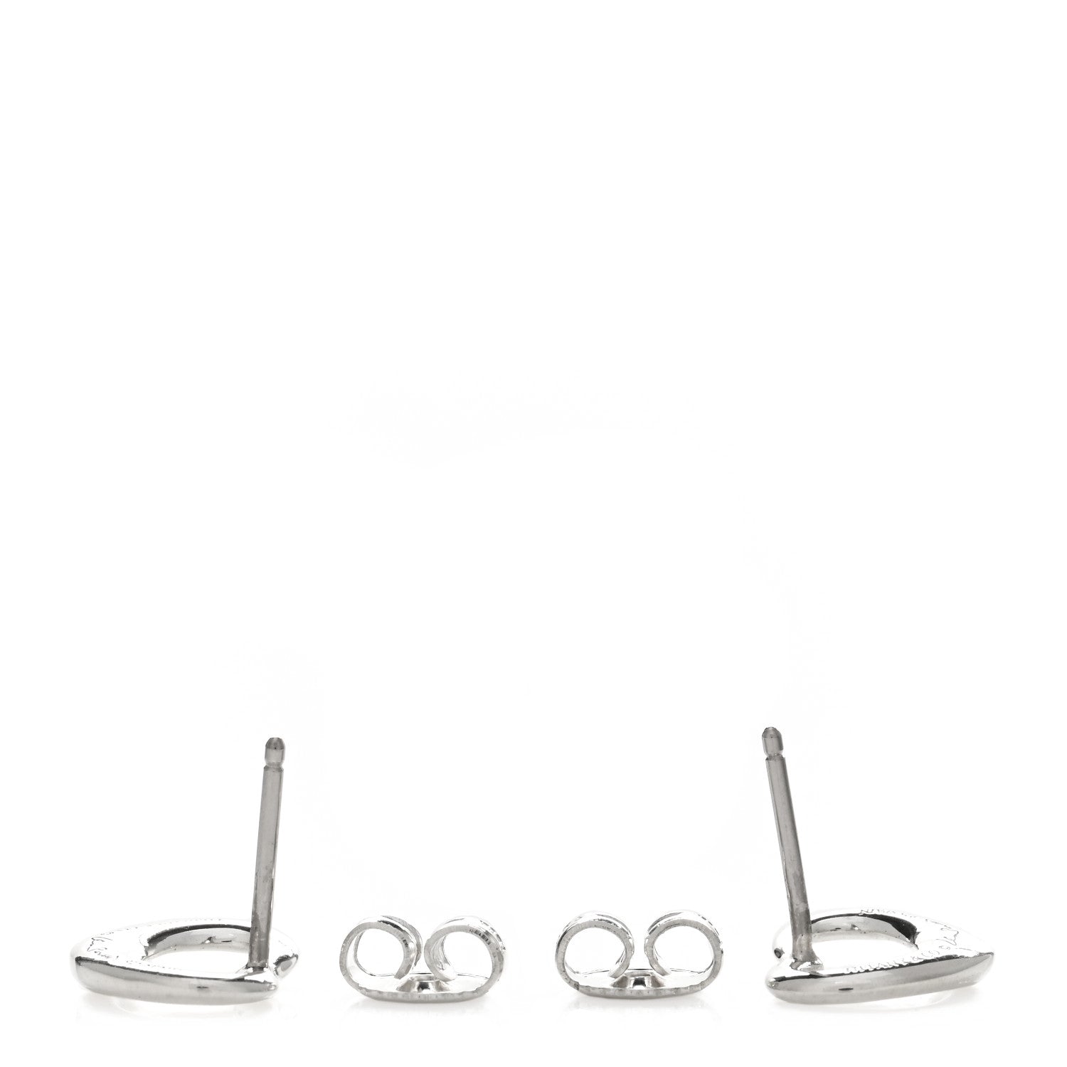 Tiffany Sterling Silver 11mm Elsa Peretti Open Heart Earrings 3 of 3