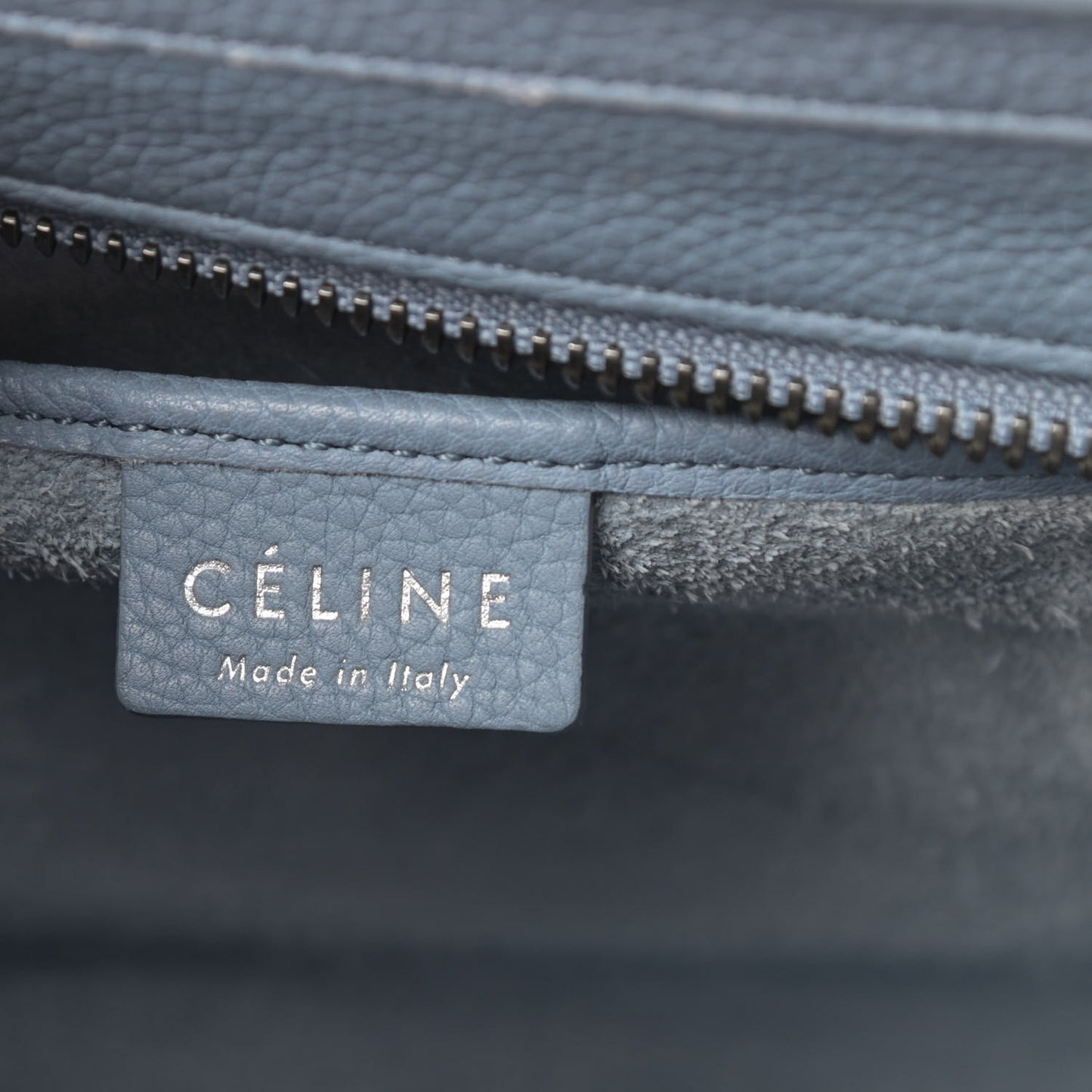 Drummed Calfskin Nano Luggage Blue