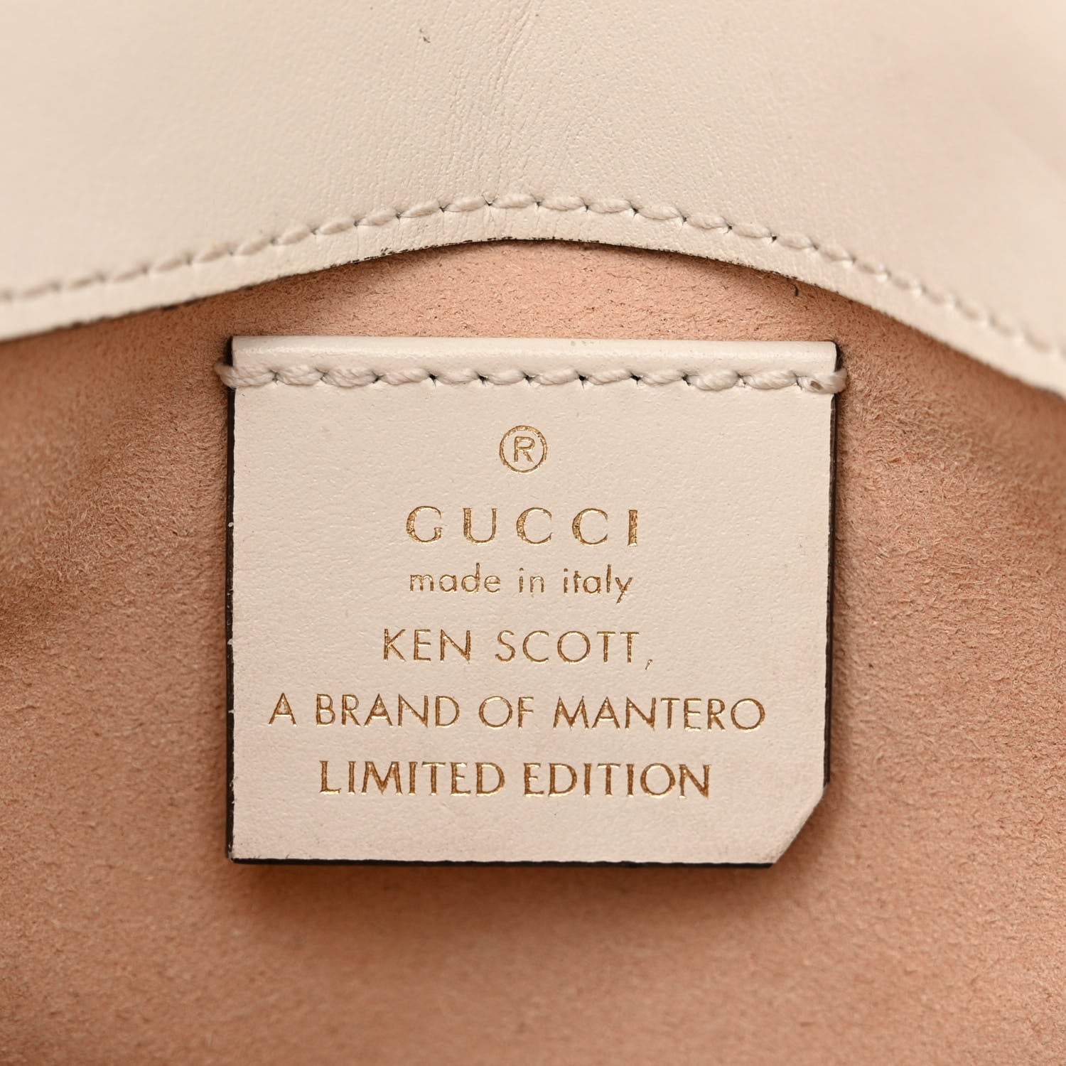 Gucci X KEN SCOTT Calfskin Matelasse Floral Print Super Mini GG Marmont Shoulder Bag Ivory Pink 6 of 15