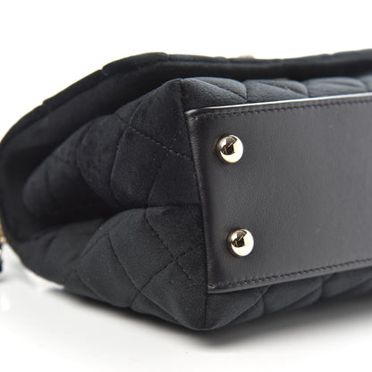 Chanel Velvet Crystal Quilted Extra Mini Coco Handle Flap Black 8 of 10