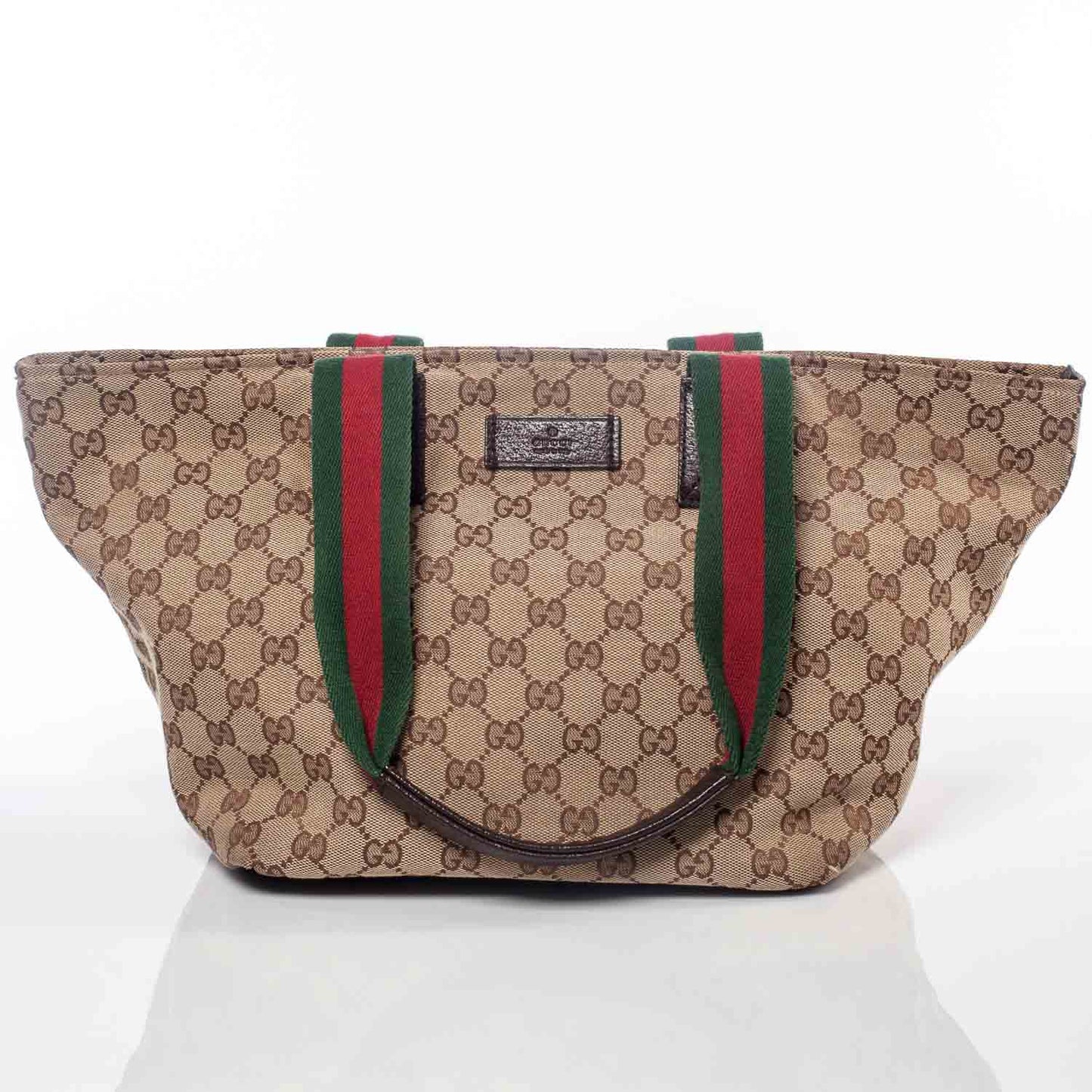 GG Monogram Medium Web Handle Bucket Tote