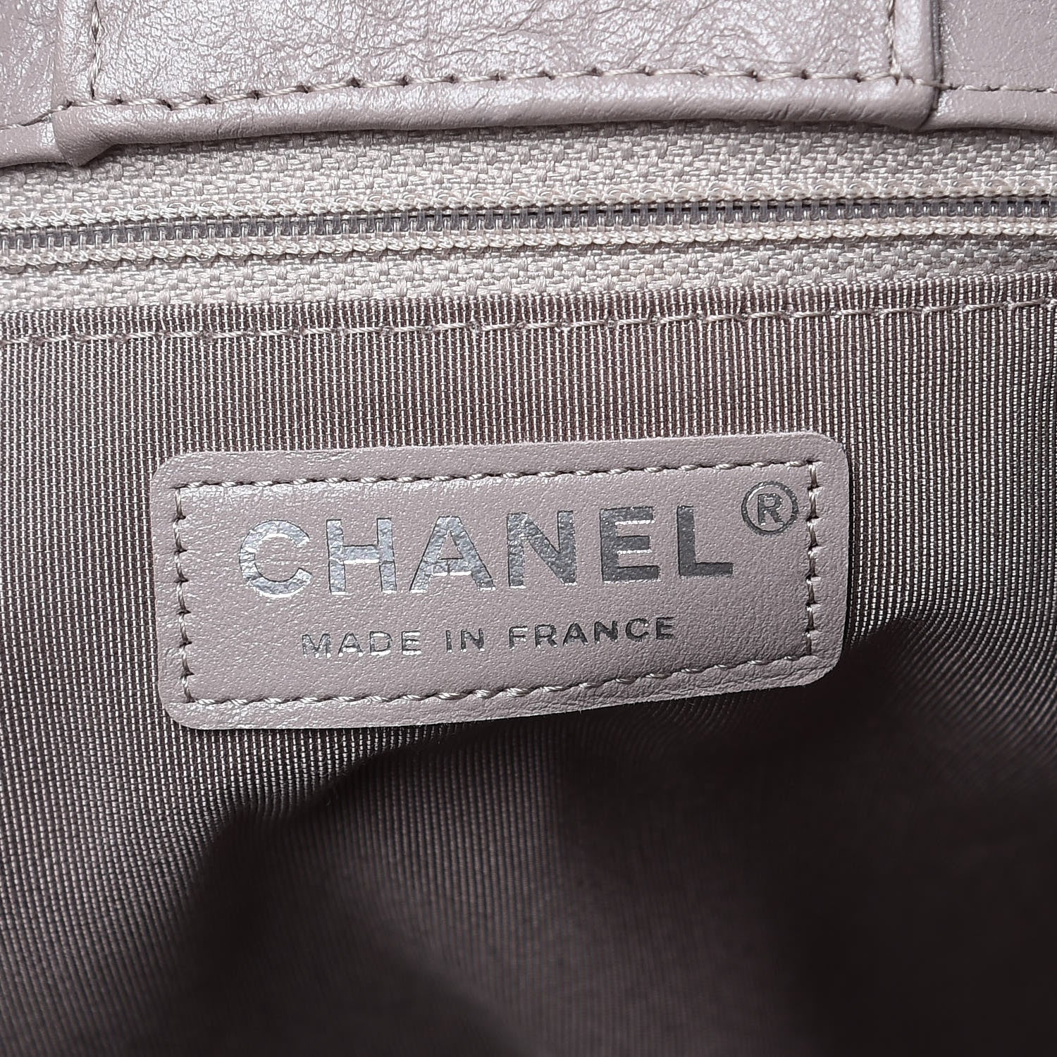 Chanel Aged Calfskin Chevron Quilted Timeless Tote Grey 6 of 15