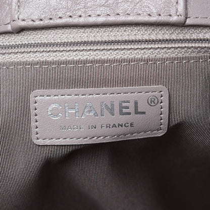 Chanel Aged Calfskin Chevron Quilted Timeless Tote Grey 6 of 15