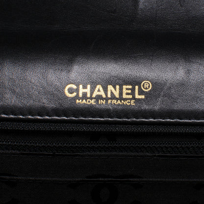 Chanel Leather Quilted Contrast Stitch Surpique Flap Black 7 of 8