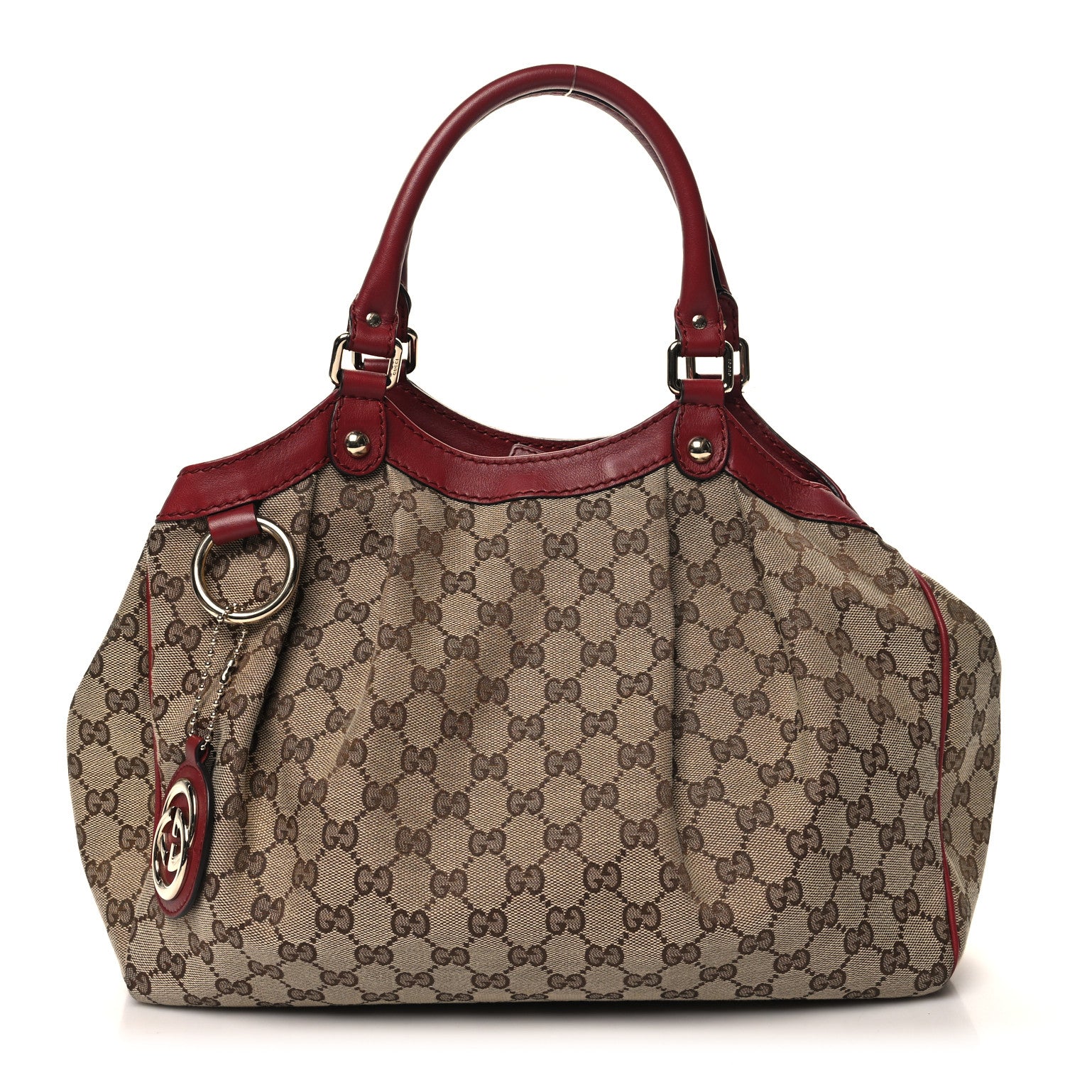 Gucci Monogram Medium Sukey Tote Dark Red 1 of 11