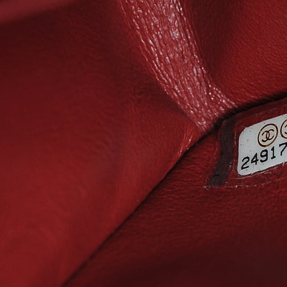 Chanel Caviar Quilted Medium Double Flap Dark Red 7 of 8