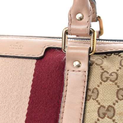 Gucci Monogram Vintage Web Medium Boston Pink 13 of 22