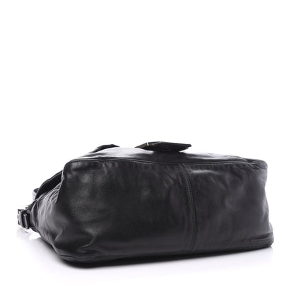 Fendi Calfskin Big Forever Mama Baguette Black 3 of 8